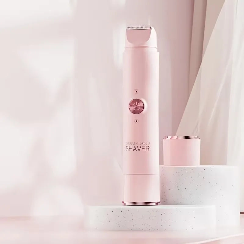 2 in 1 Cordless Electric Hair Trimmer for Women with Dual Head