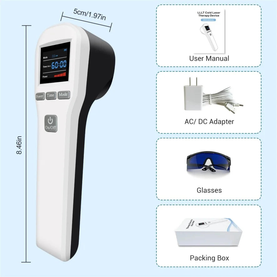 Pain Relief Red Light Cold Laser Therapy Machine Physiotherapy for Muscle Recovery & Inflammation Reduction
