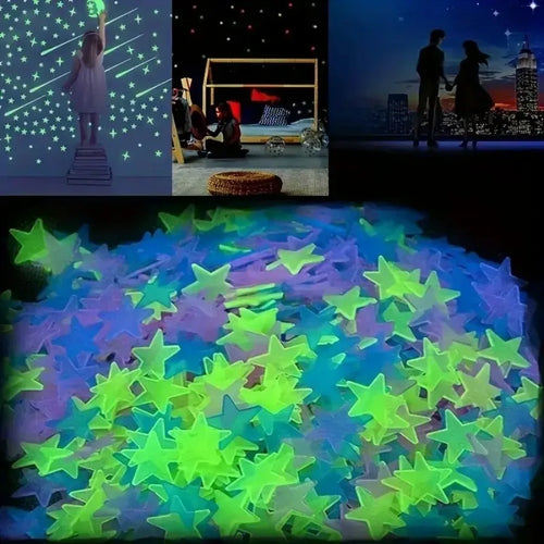 100 Piece Luminous Star Wall Sticker