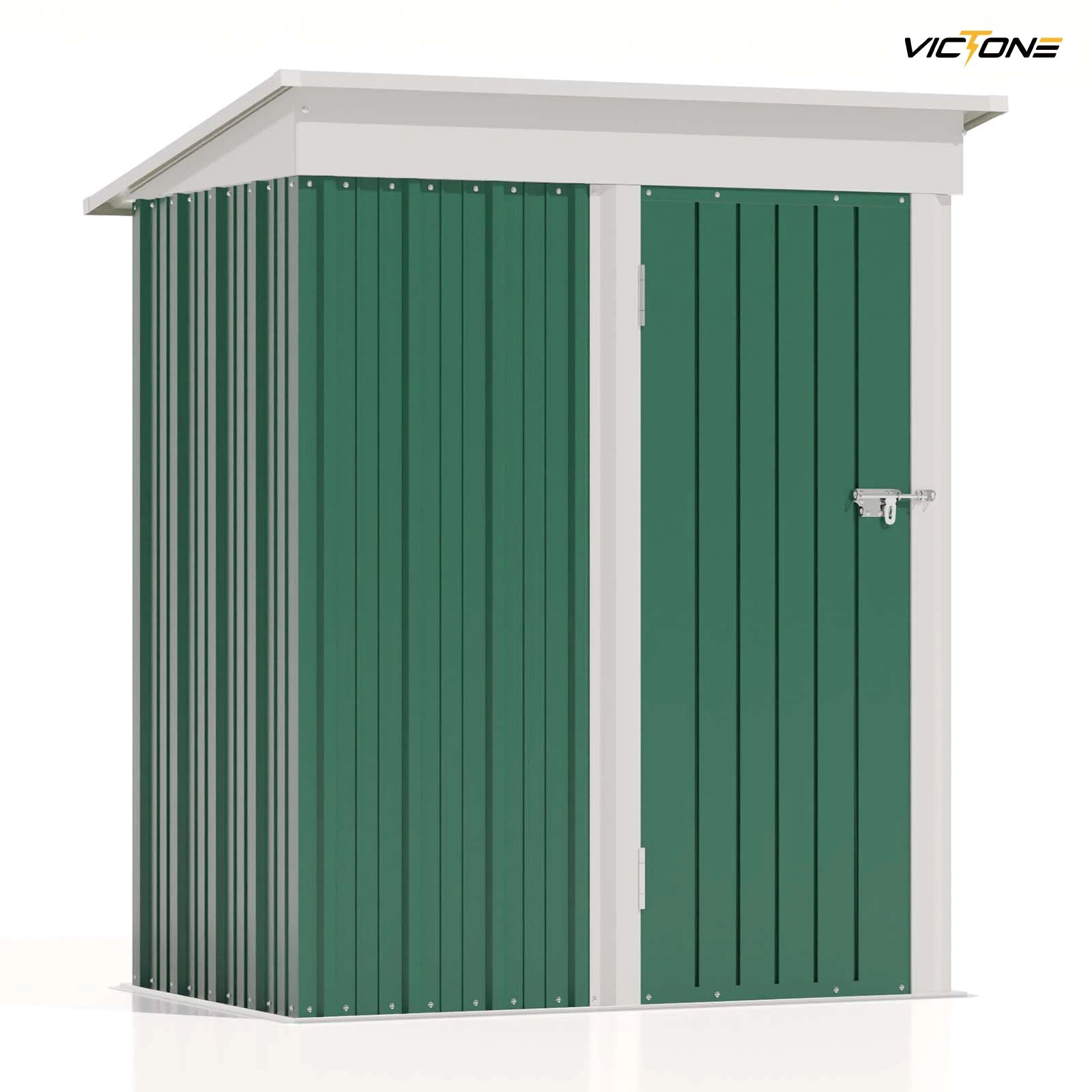 5x3 FT Outdoor Storage Shed with Sloping Roof and Lockable Door