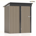 5x3 FT Outdoor Storage Shed with Sloping Roof and Lockable Door