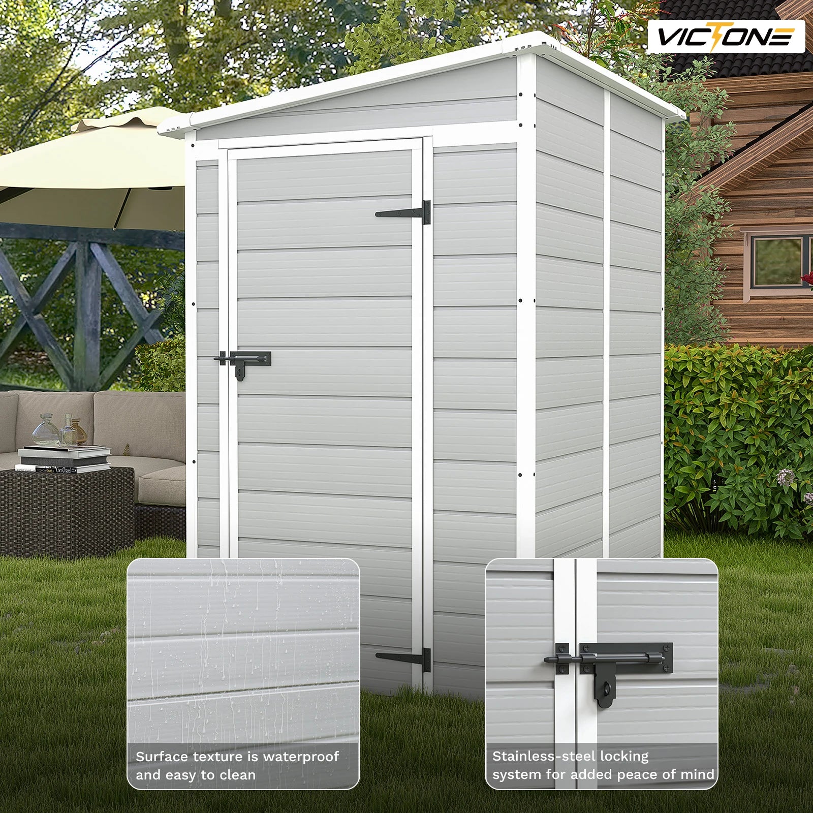 5x4 Plastic Outdoor Storage With Floor