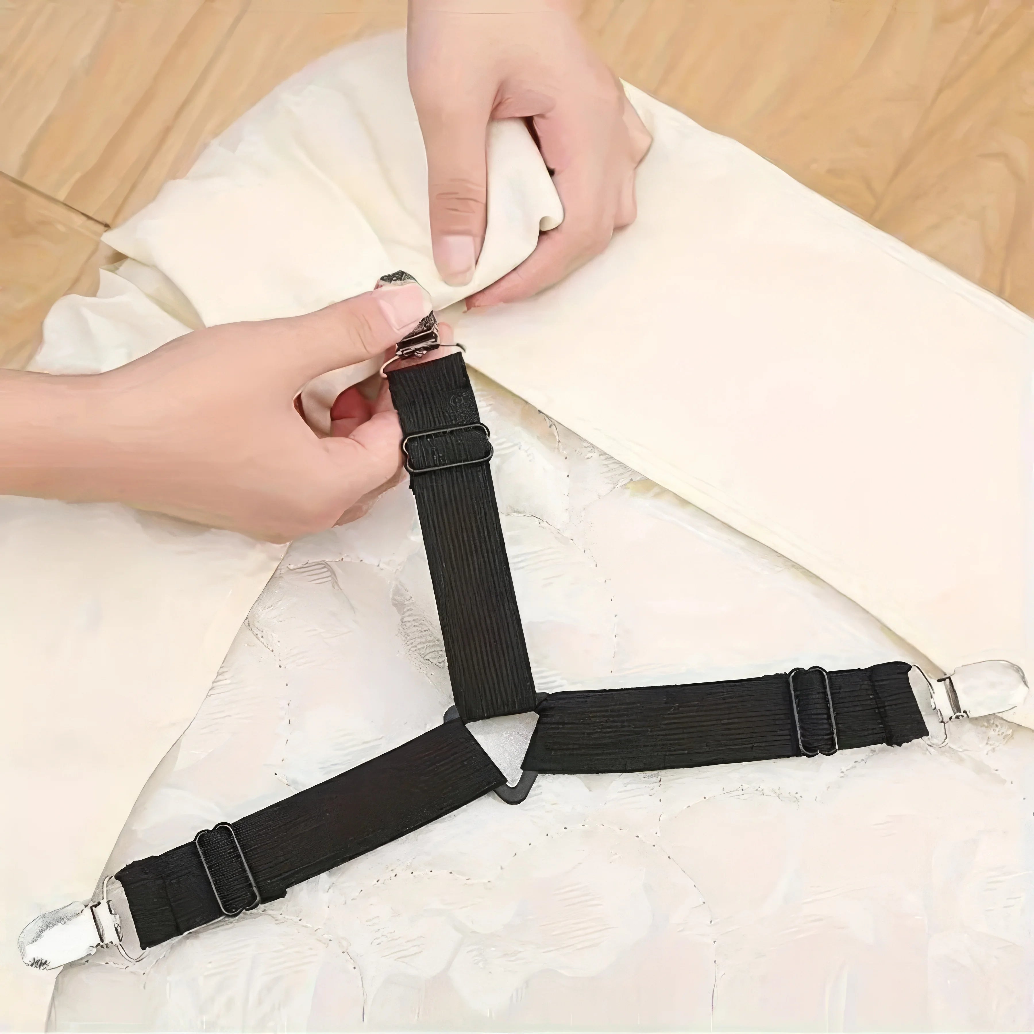 4 Black Triangular Bed Sheet Holders, Anti Slip Practical Household Items, Suitable for Various Mattresses