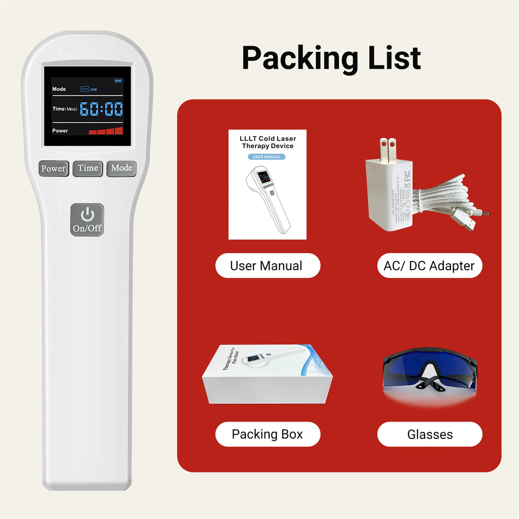 Pain Relief Red Light Cold Laser Therapy Machine Physiotherapy for Muscle Recovery & Inflammation Reduction