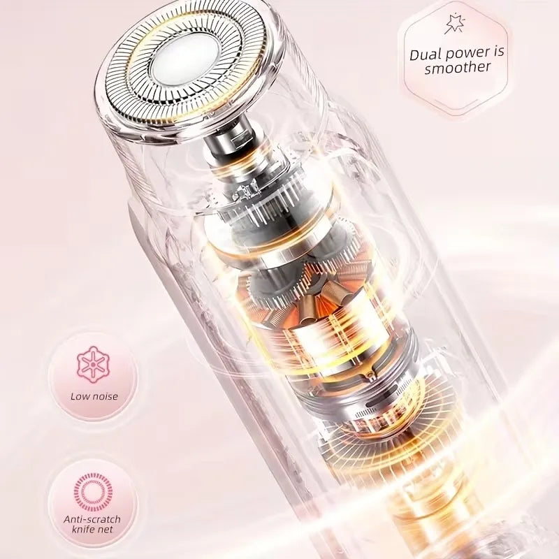 2 in 1 Cordless Electric Hair Trimmer for Women with Dual Head