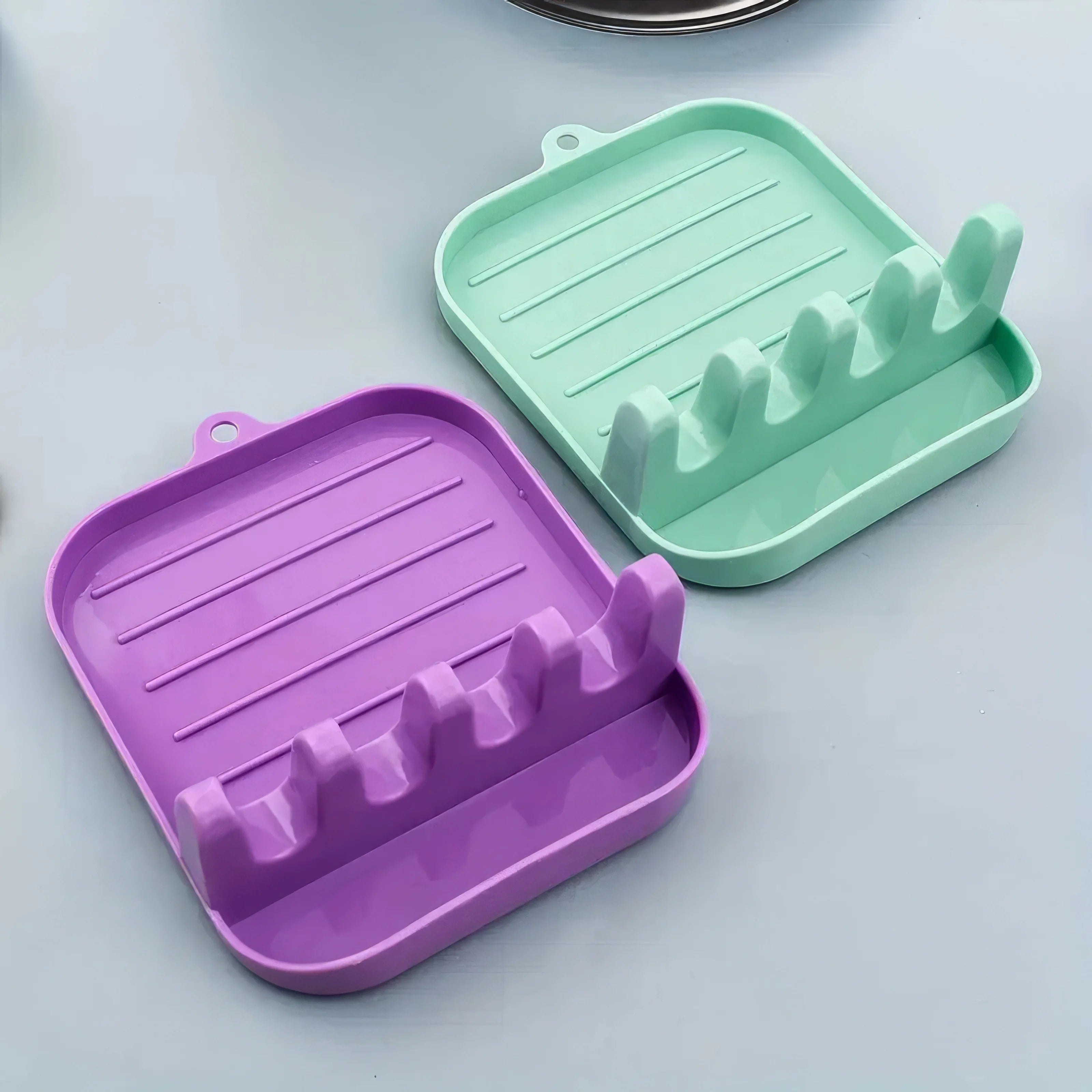 Green Cutlery Rack, Kitchen Dish Drain Rack, Suitable for Kitchen Chopsticks & Kitchenware