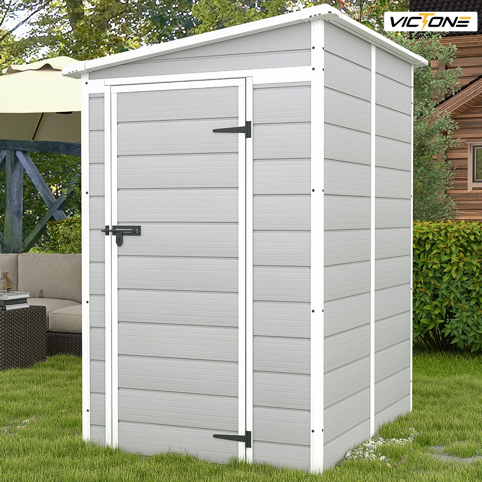 5x4 Plastic Outdoor Storage With Floor