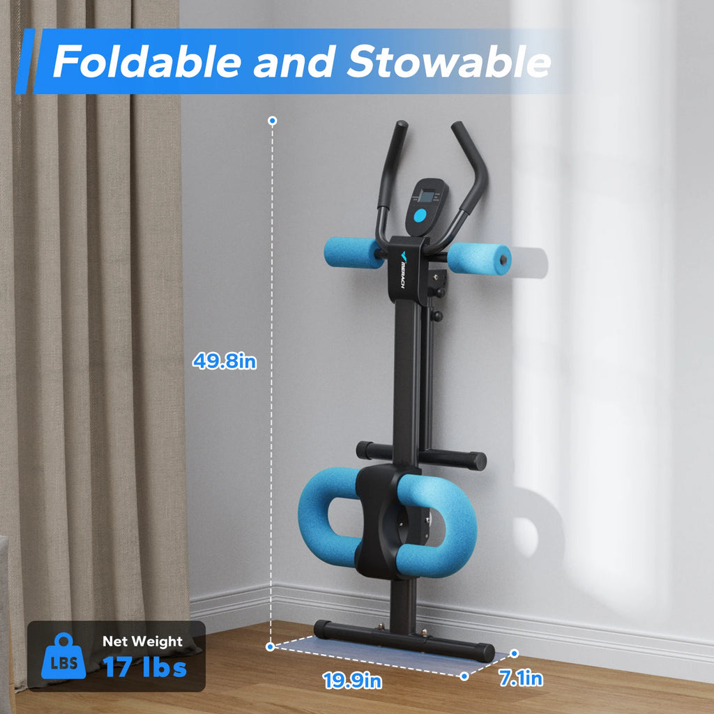 Ab Machine Adjustable Trainer Workout Foldable Abdominal Exercise Machine Core Ab Exercise System Trainer