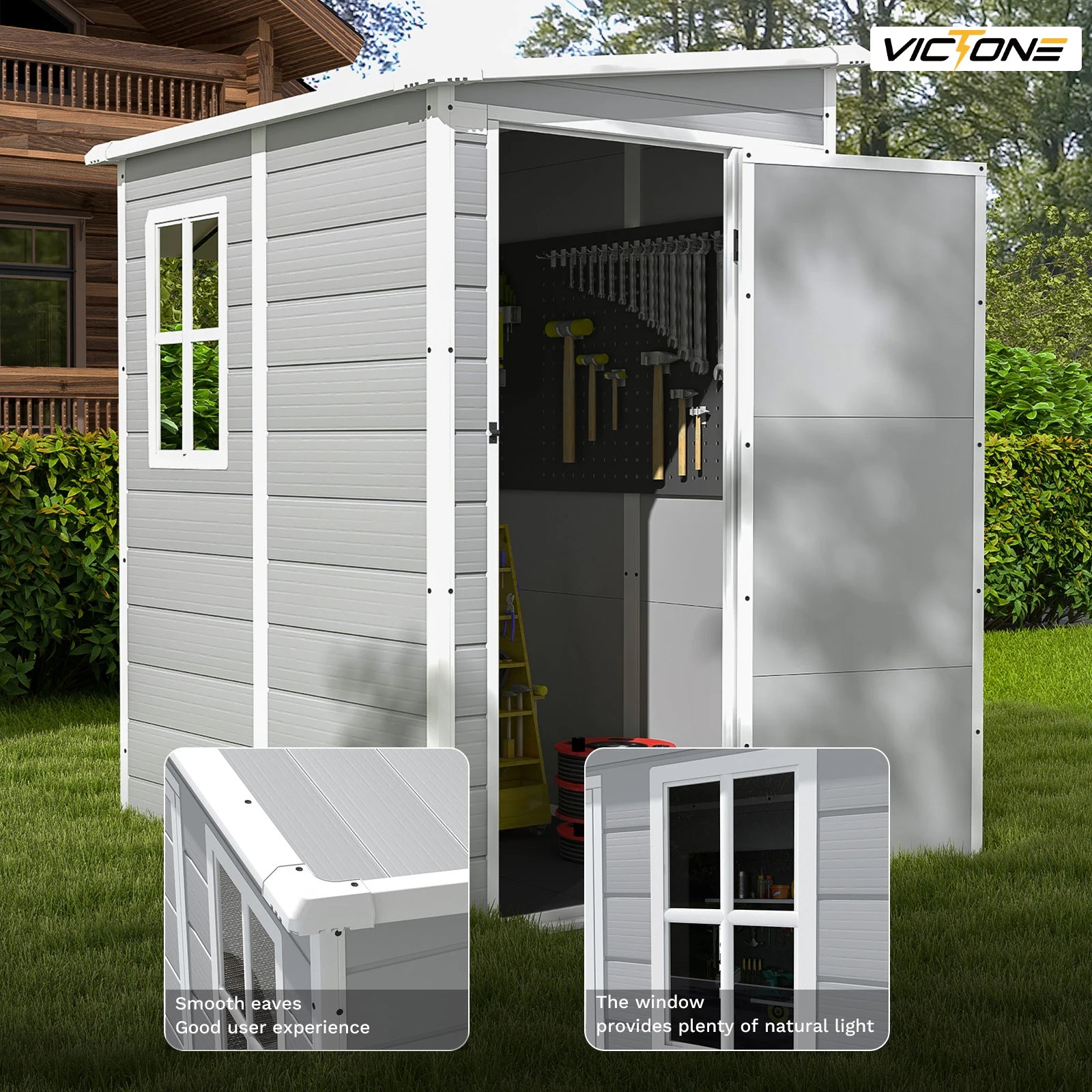 5x4 Plastic Outdoor Storage With Floor