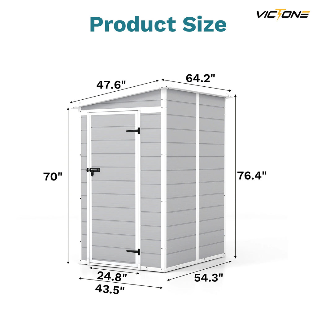 5x4 Plastic Outdoor Storage With Floor