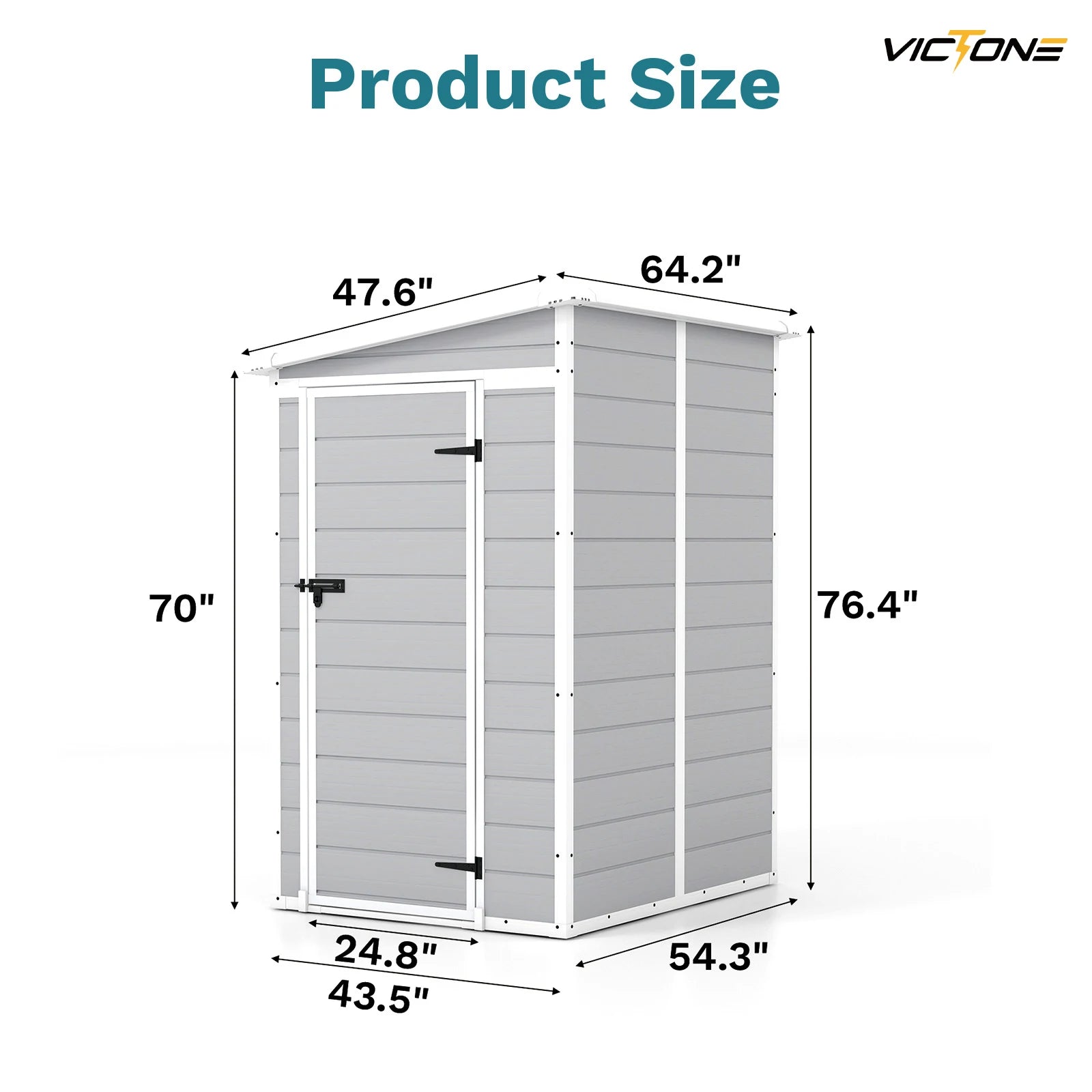 5x4 Plastic Outdoor Storage With Floor