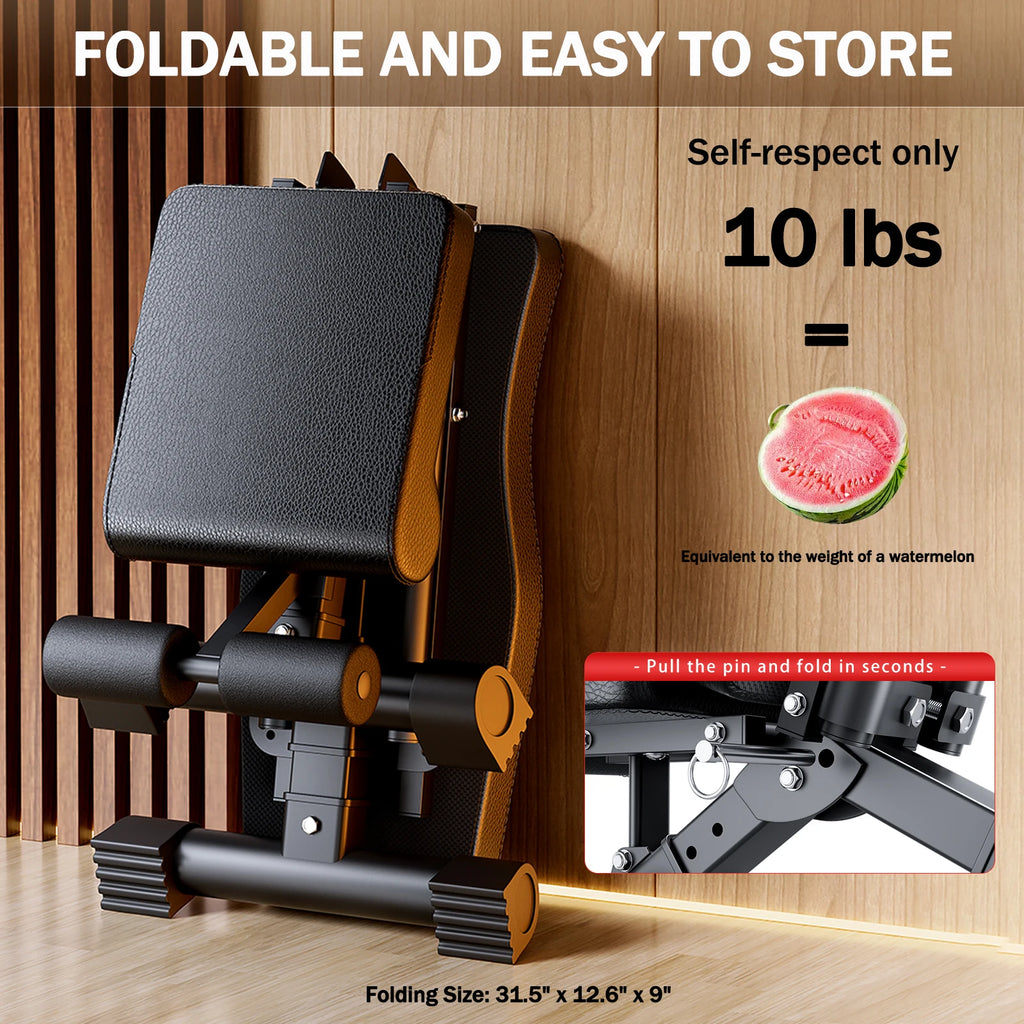 Adjustable Multifunctional Foldable Weight Bench for Full Body Workout