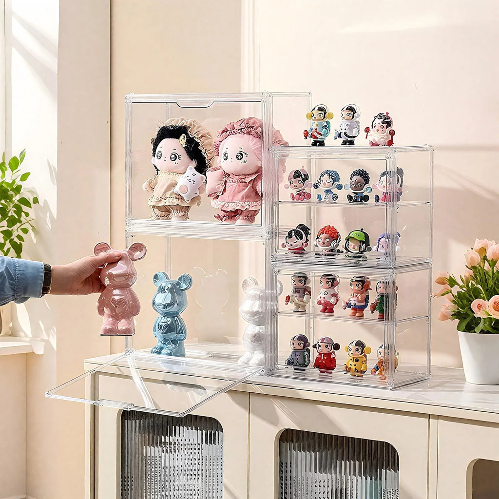 Blind Box Storage Display Box Transparent Display Organizer Case For Figurine Wall Mounted Collectibles