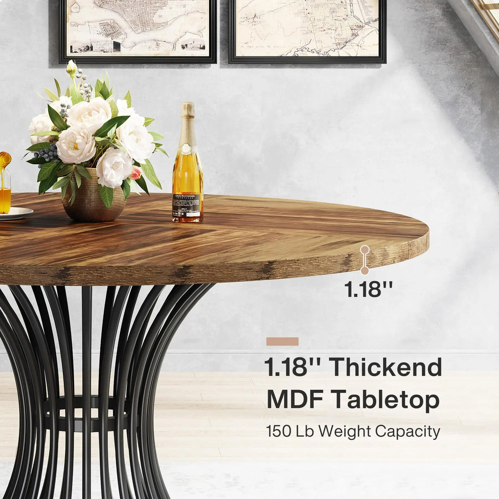 Round Dining Kitchen Table for 4-6 People