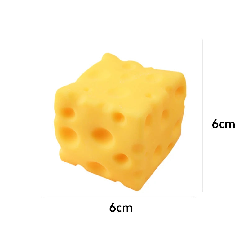 Simulation Squishy Stress Relief Cheese Pinch Fidget Toy