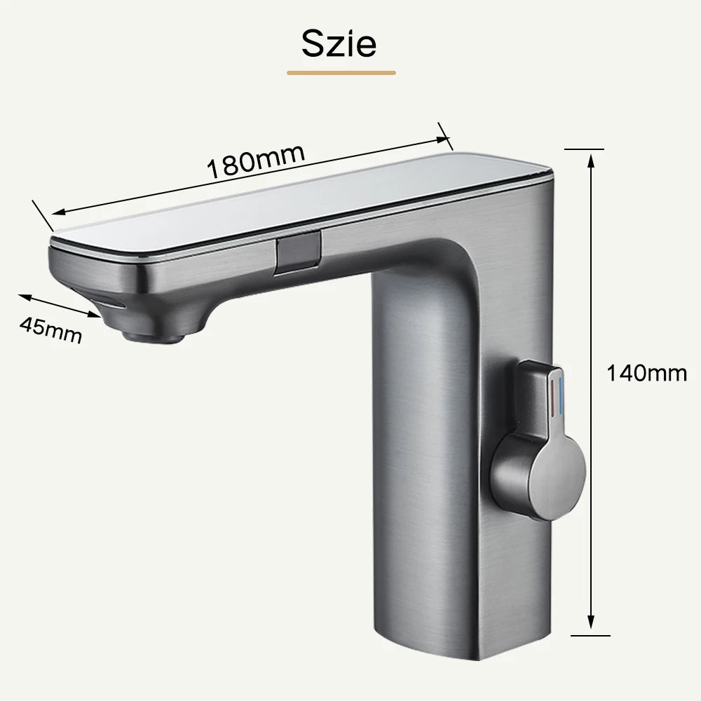 Touchless Smart Digital Display Bathroom Sink Faucets