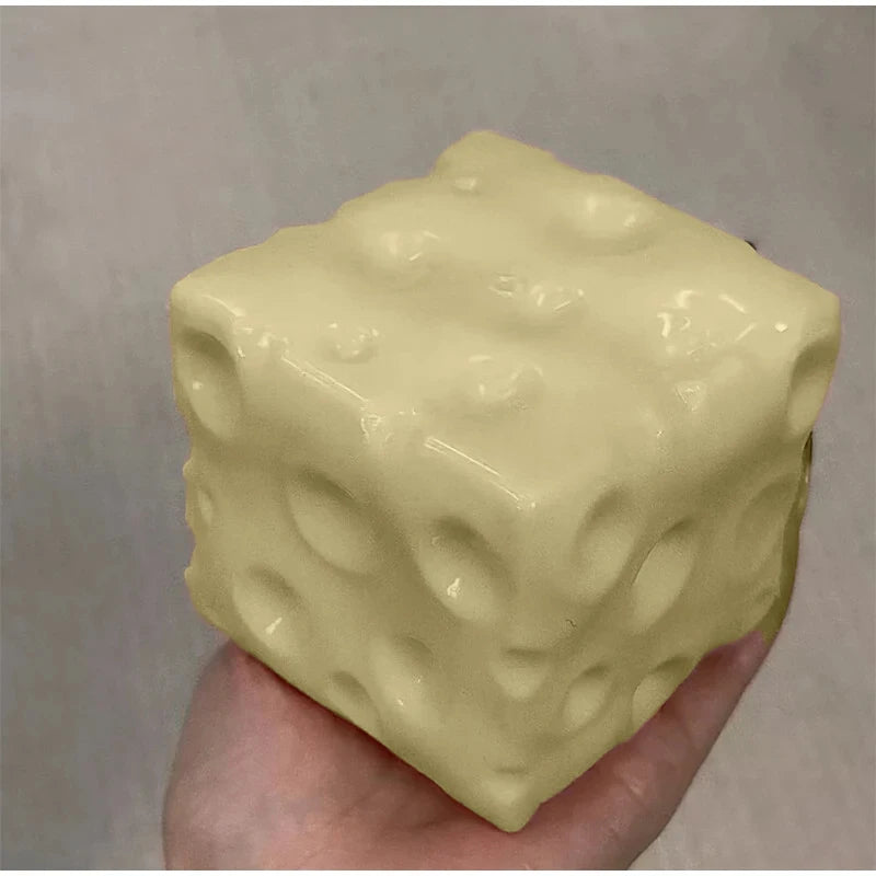 Simulation Squishy Stress Relief Cheese Pinch Fidget Toy