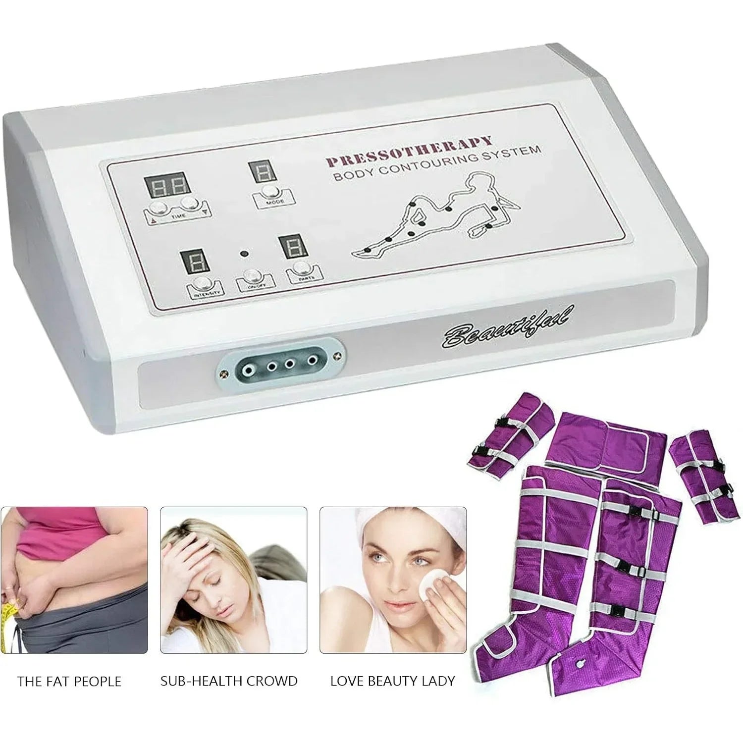 50W Pressotherapy Air Pressure Machine Slimming Suit Body Massager