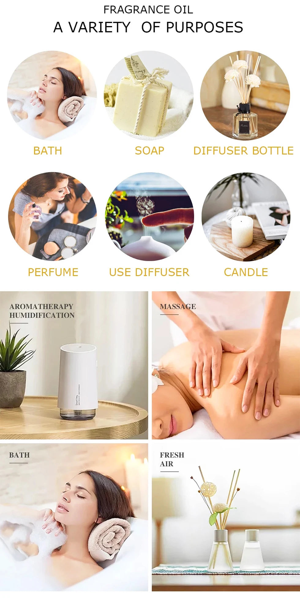 20pcs/set Black Classic Essential Oil Set