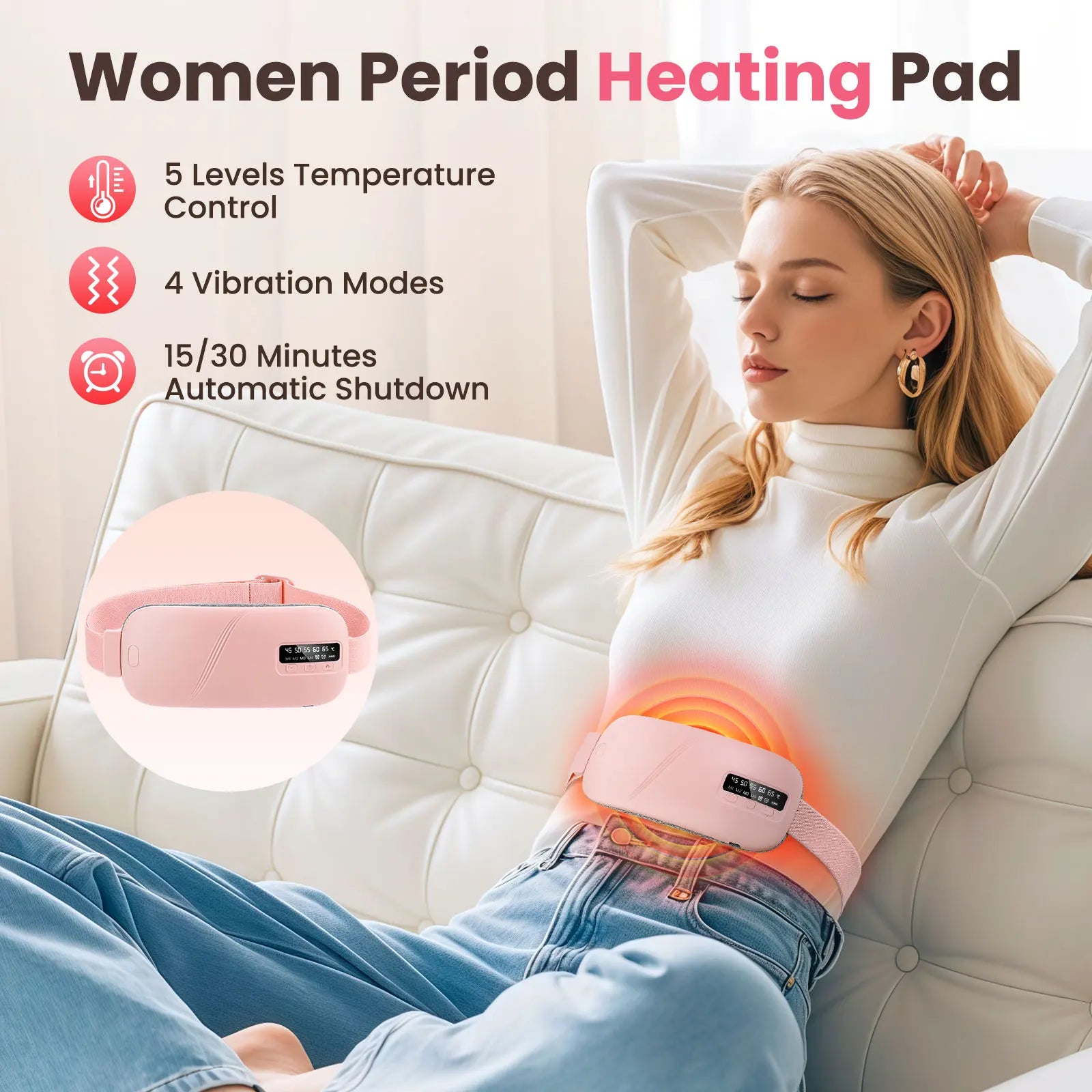 Warming Belt Electric Waist Heating Belt for Women