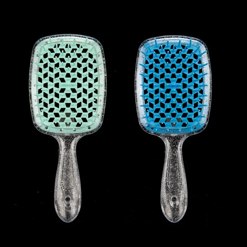 2pc Hair Anti Static Scalp Massage Wet Dry Comb Brush Set