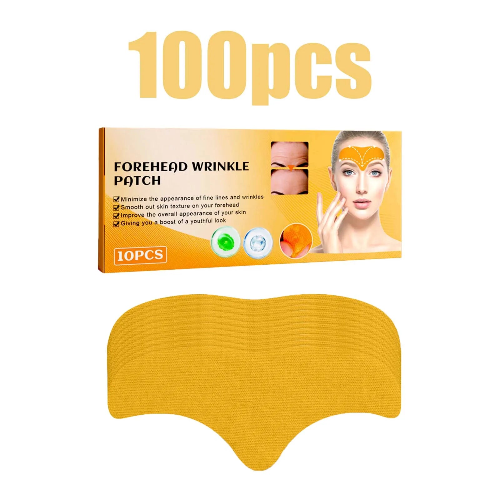10Pcs Facial Smoothing Strips for Anti Wrinkle with Jojoba Oil Skin Lift
