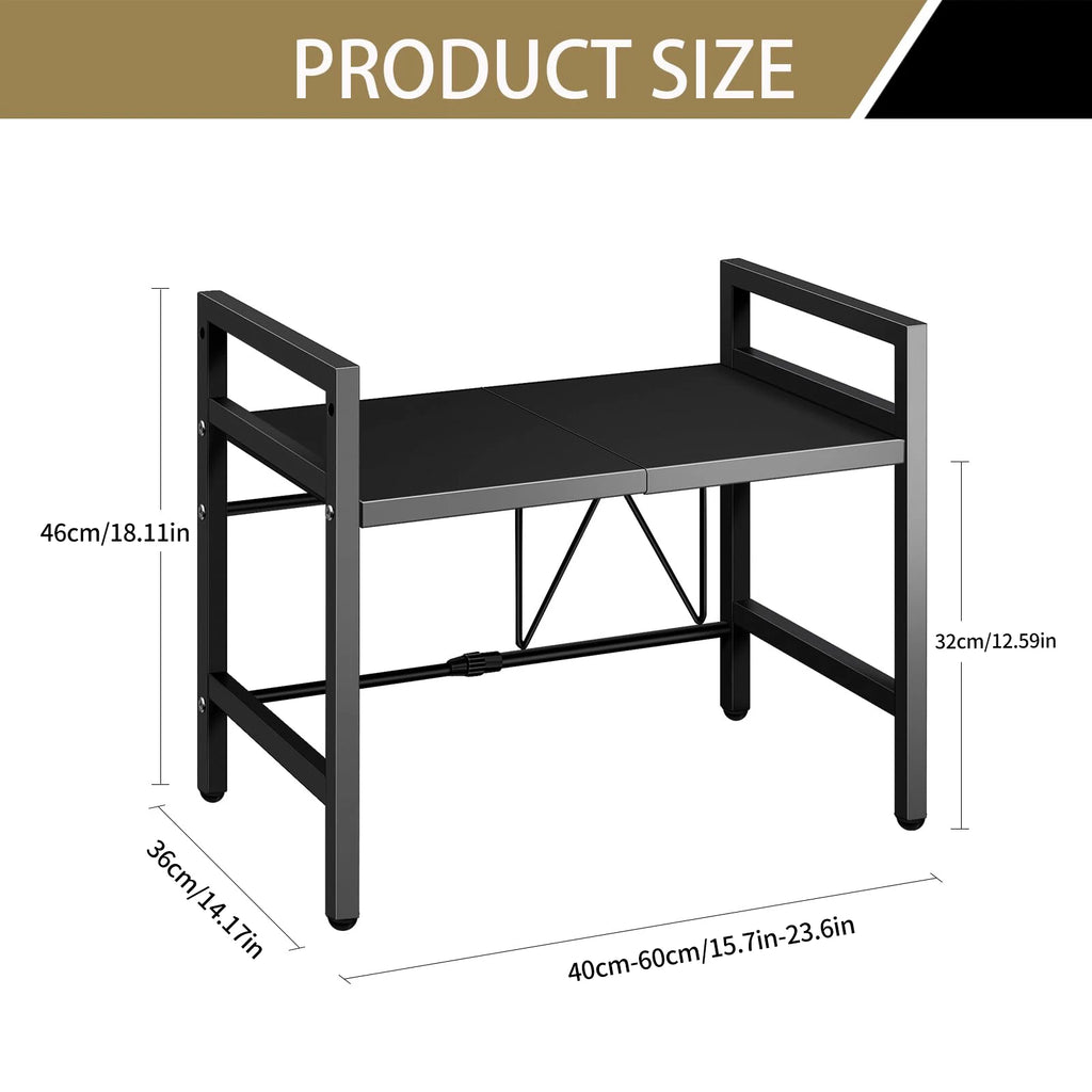 1pc Expandable Microwave Shelf Organizer, Moisture And Rust Proof