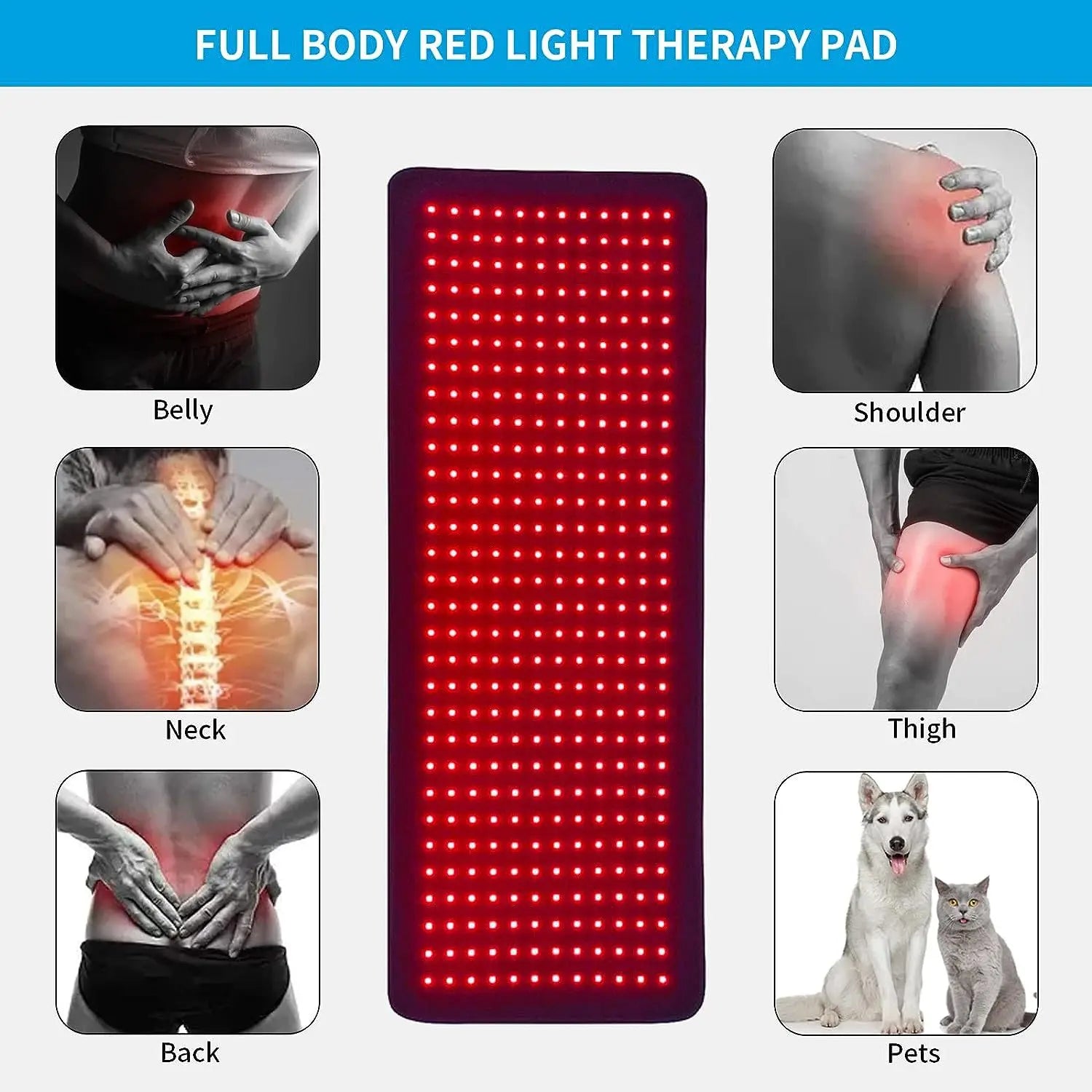 Infrared Light Therapy Heating Pad for Back, Shoulder, Waist, & Thigh