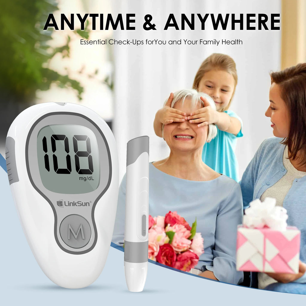 Blood Glucose Monitoring Diabetes Testing Machine Blood Sugar Meter Test Strips
