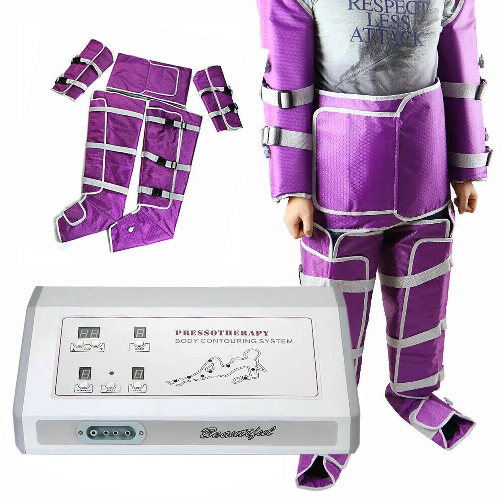 Air Pressure Machine Body Slimming Massage Suit with Leg Wraps