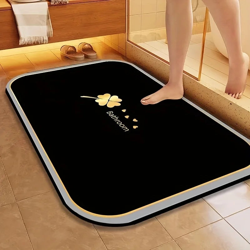 1pc Diatomite Bath Mat Quick Dry Super Absorbent Non-slip Floor Mat for Bathroom Shower