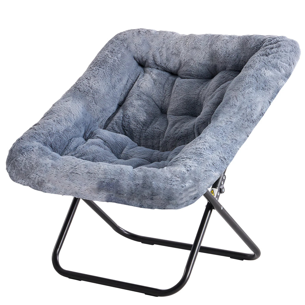Large Size Folding Lounge Chair with Padded Seat