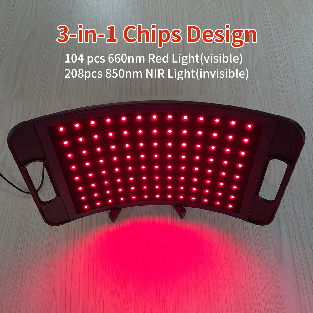 Red Light Lamp For Face and Body Home Infrared Light Panel Device with Adjustable Stand with Timer