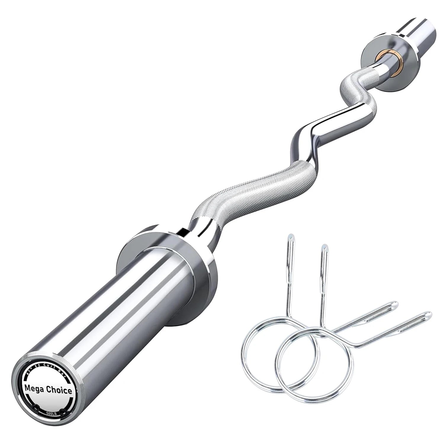 Barbell Bar for Weightlifting Powerlifting - 4FT Short EZ Curl Bar