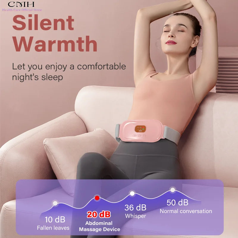 Cordless Back Belt Heating Pad Stomach Massager with Red Light Therapy