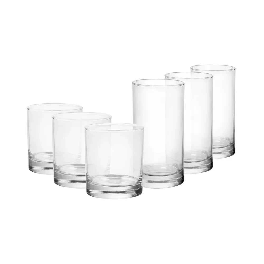 12 Piece Clear Drinkware Set