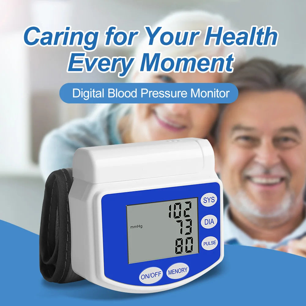 Blood Pressure Monitors for Home Use Rechargeable Wrist Digital BP Machine Cuff
