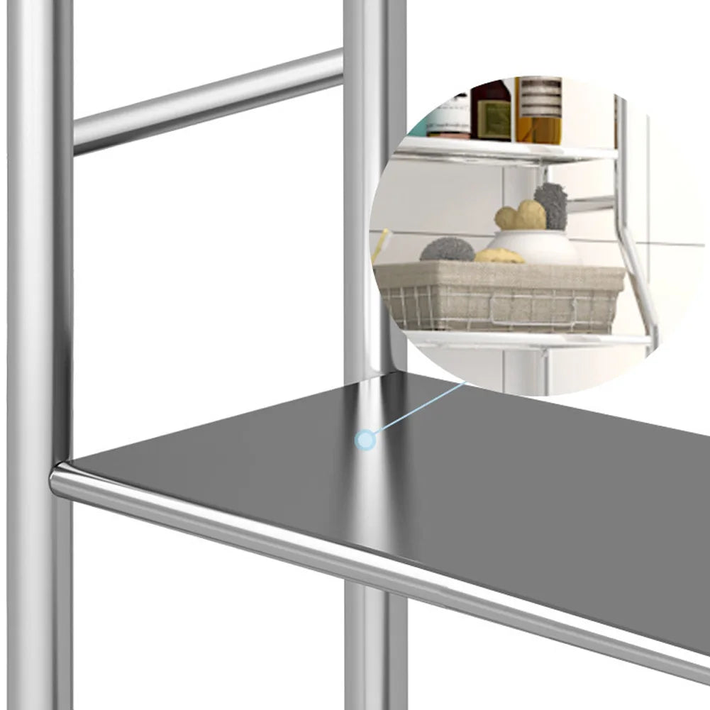 Over Toilet Storage Shelf, Metal Bathroom Shelves with Paper Holder and Removable