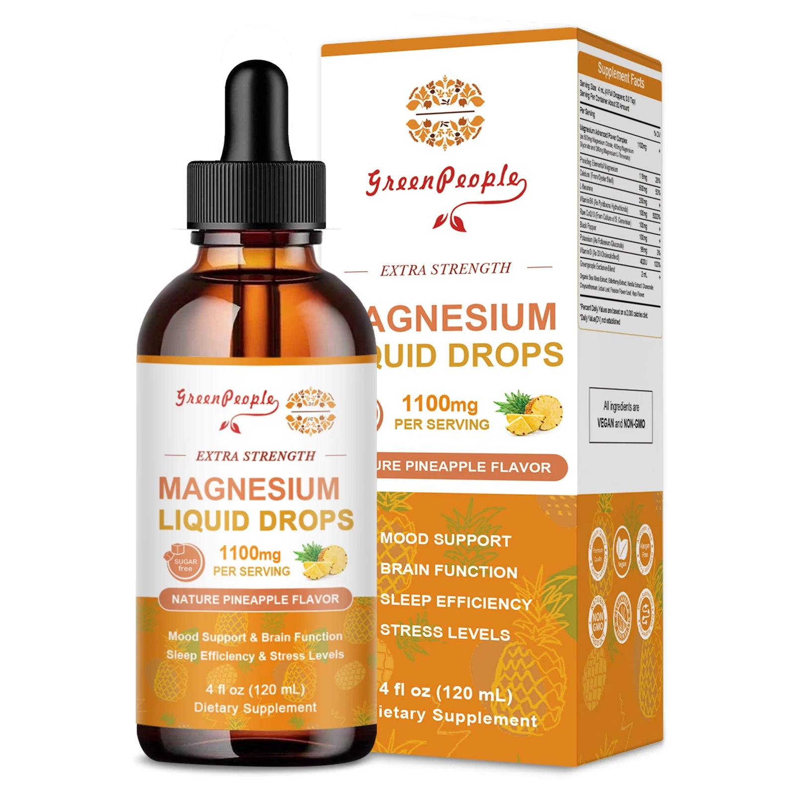 Triple Magnesium Glycinate Liquid Drop Supplement