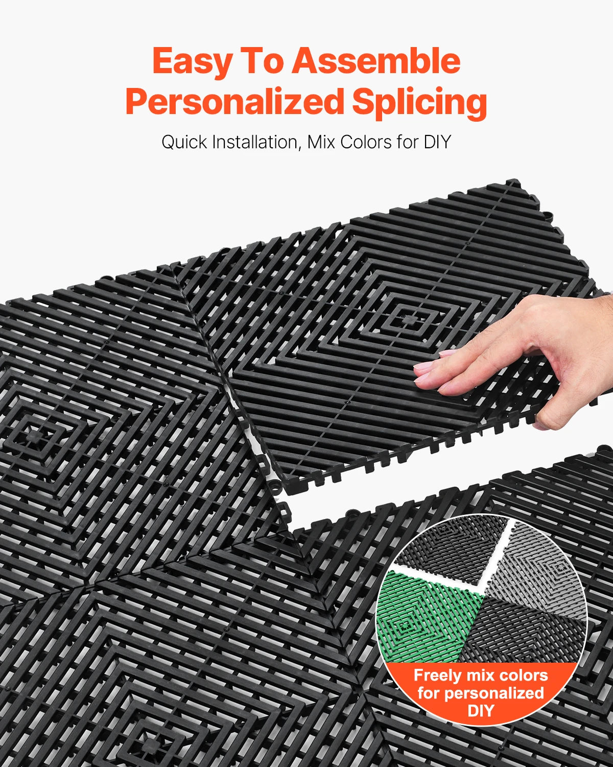 Interlocking Non-Slip Drainage Floor Tile & Shower Mat