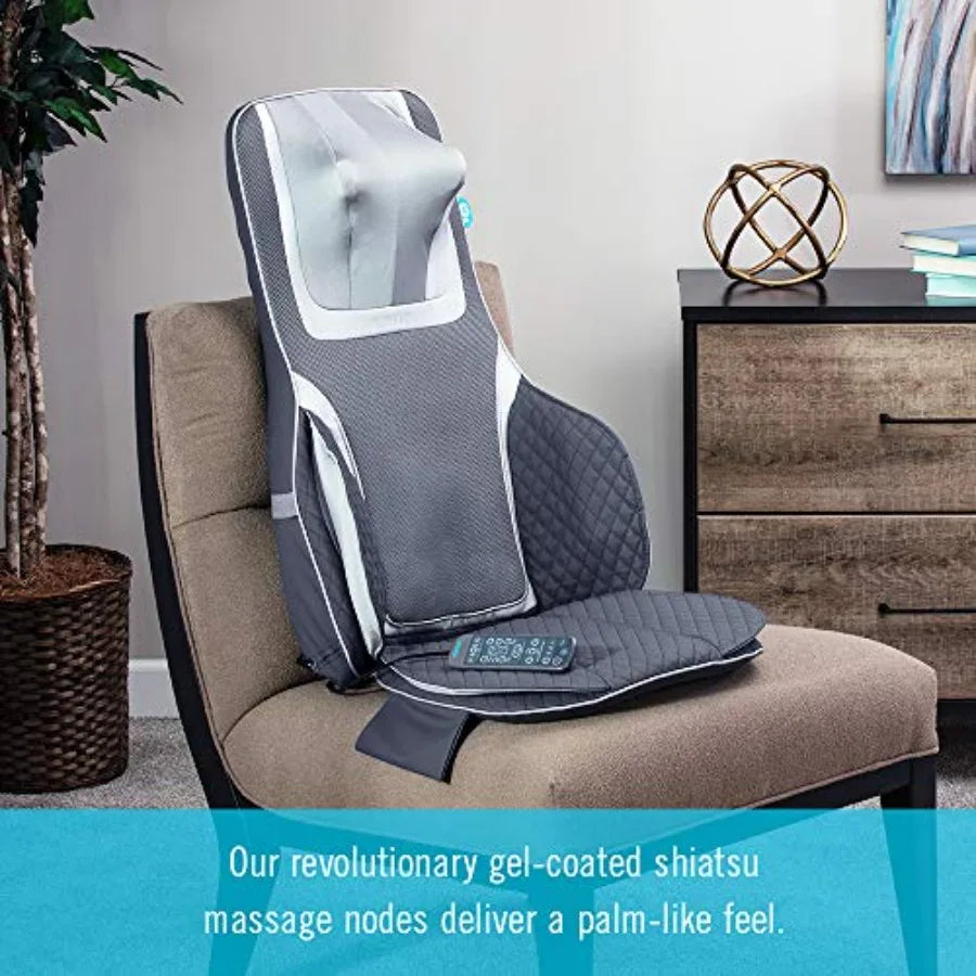 Gentle Touch Deluxe Shiatsu Neck, Shoulder and Back Massage Cushion with Heat