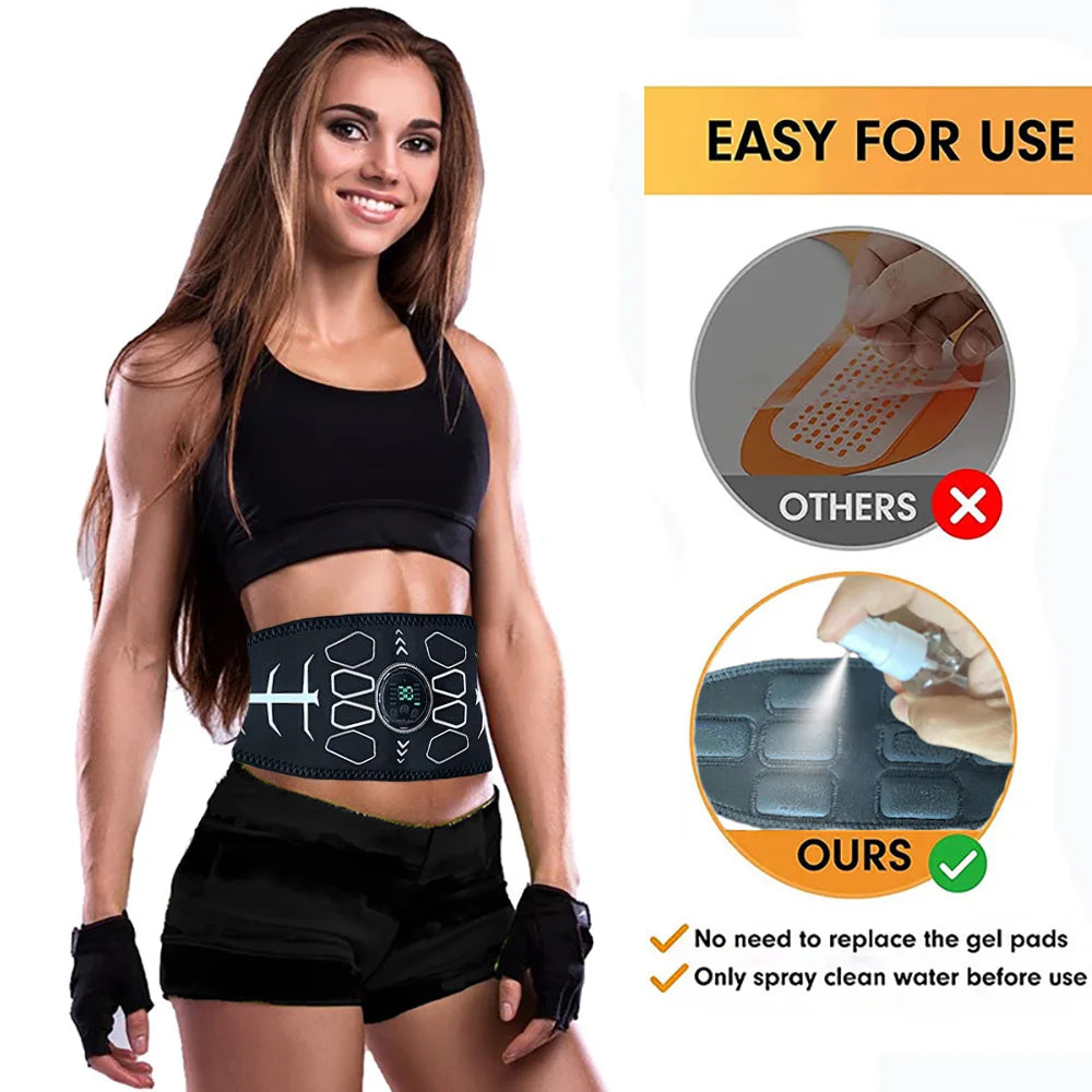 Abdominal EMS Toning Belt Muscle Stimulator & Massager for Weight Loss