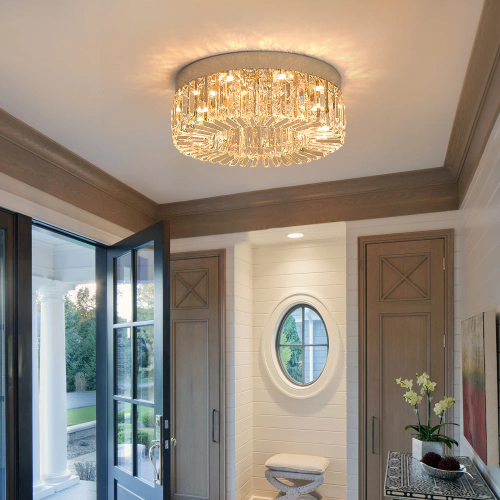 Crystal Ceiling Lamp Gold Luxury Modern Chandeliers