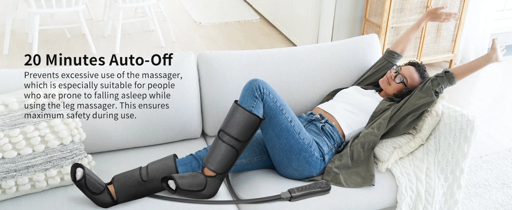 Leg Massager Air Compression Calf Wraps Air Pressure Massage for Blood Circulation and Relaxation Lymphatic Drainage