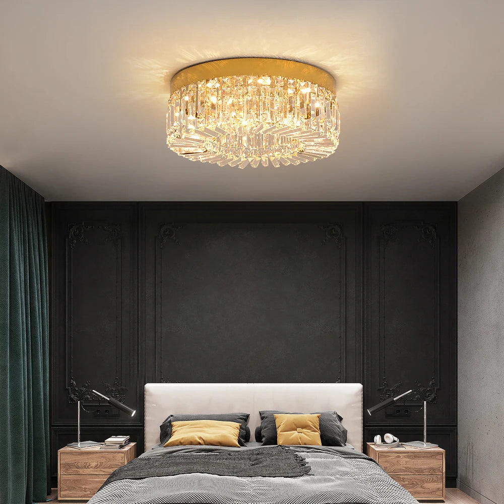 Crystal Ceiling Lamp Gold Luxury Modern Chandeliers