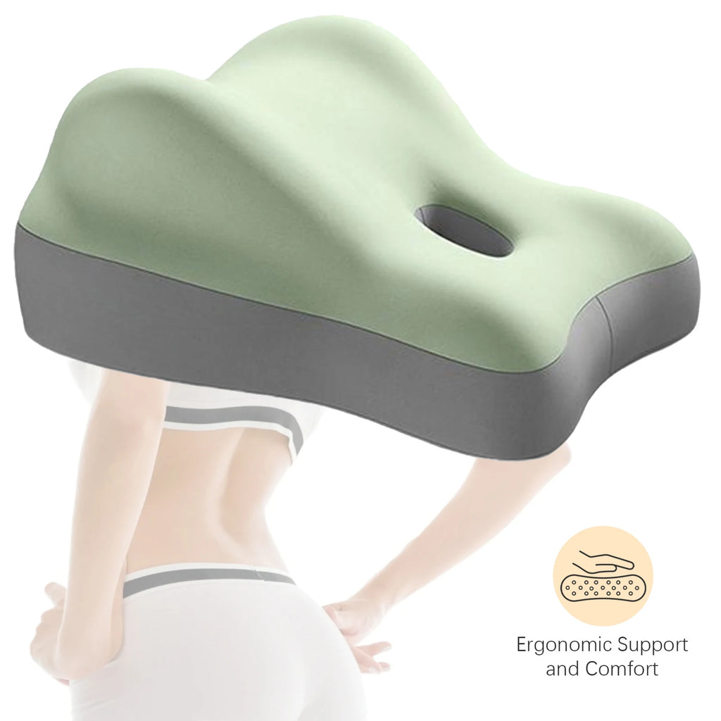 Memory Foam Ergonomic Pillow for Back, Neck, & Waist Pain Relief