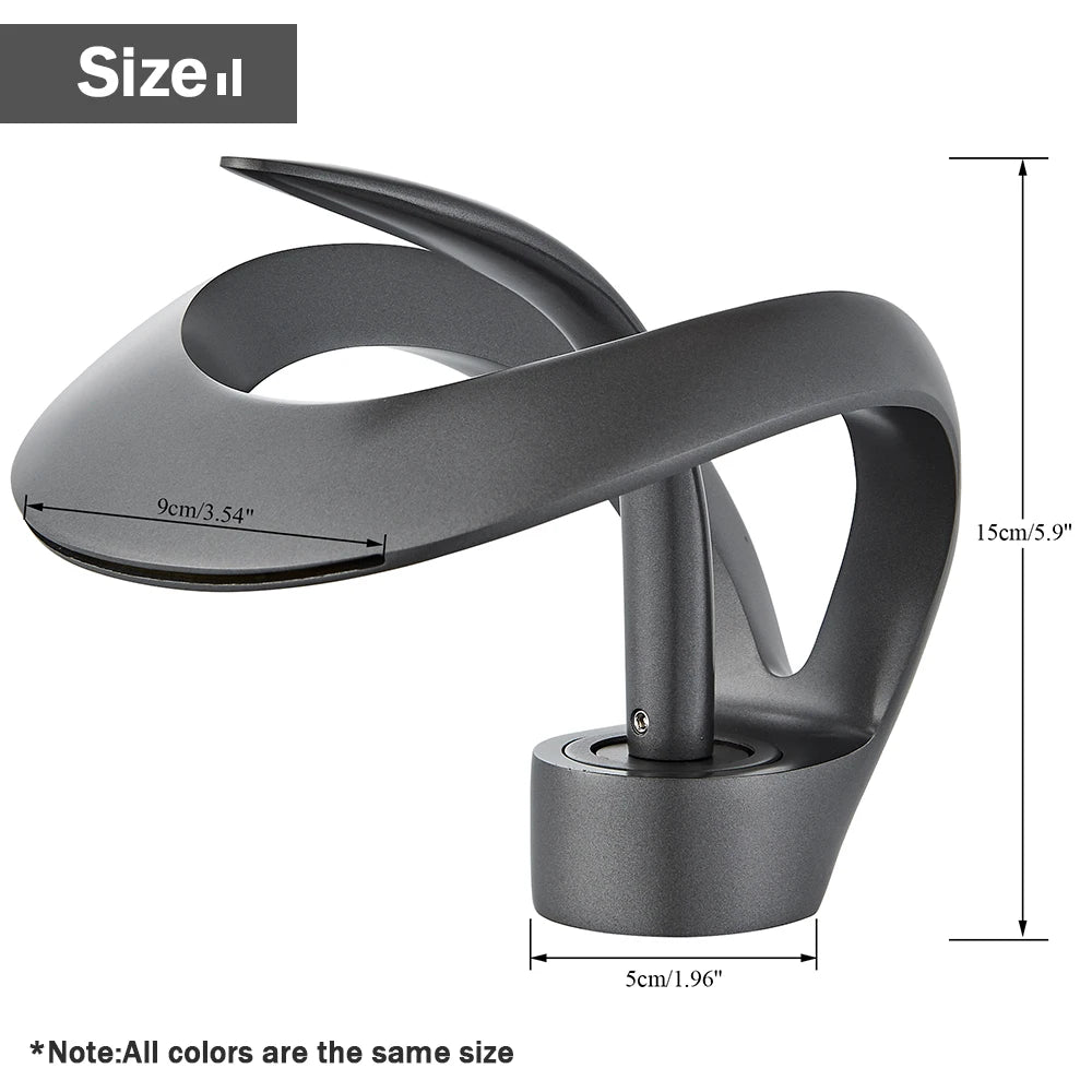 Rozin Luxury Black Basin Faucet Waterfall Mixer Tap Brass Deck Mount