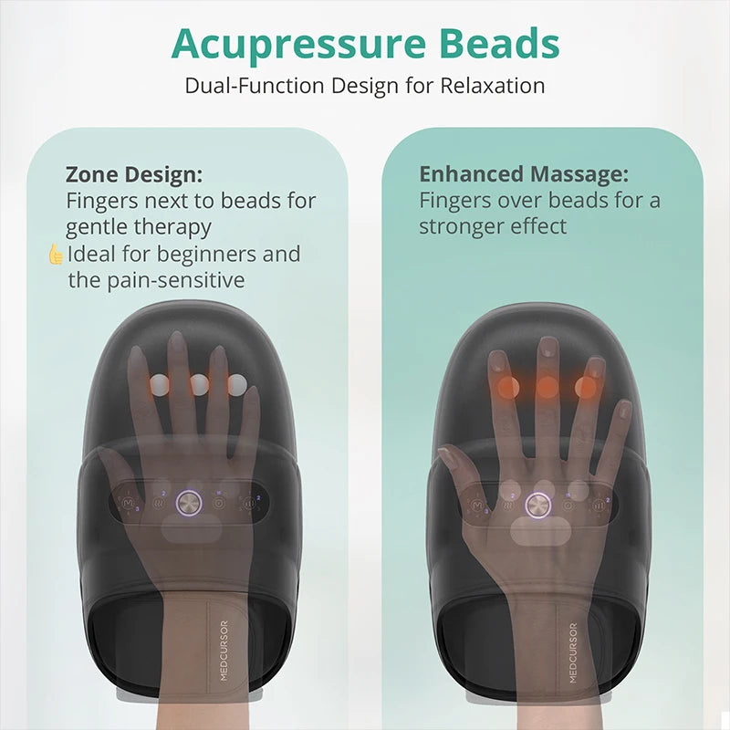 Wireless Electric Hand Massager Air Compression Hot Compress Palm Acupoint Massager Finger Arthritis Numbness Muscle Relaxation
