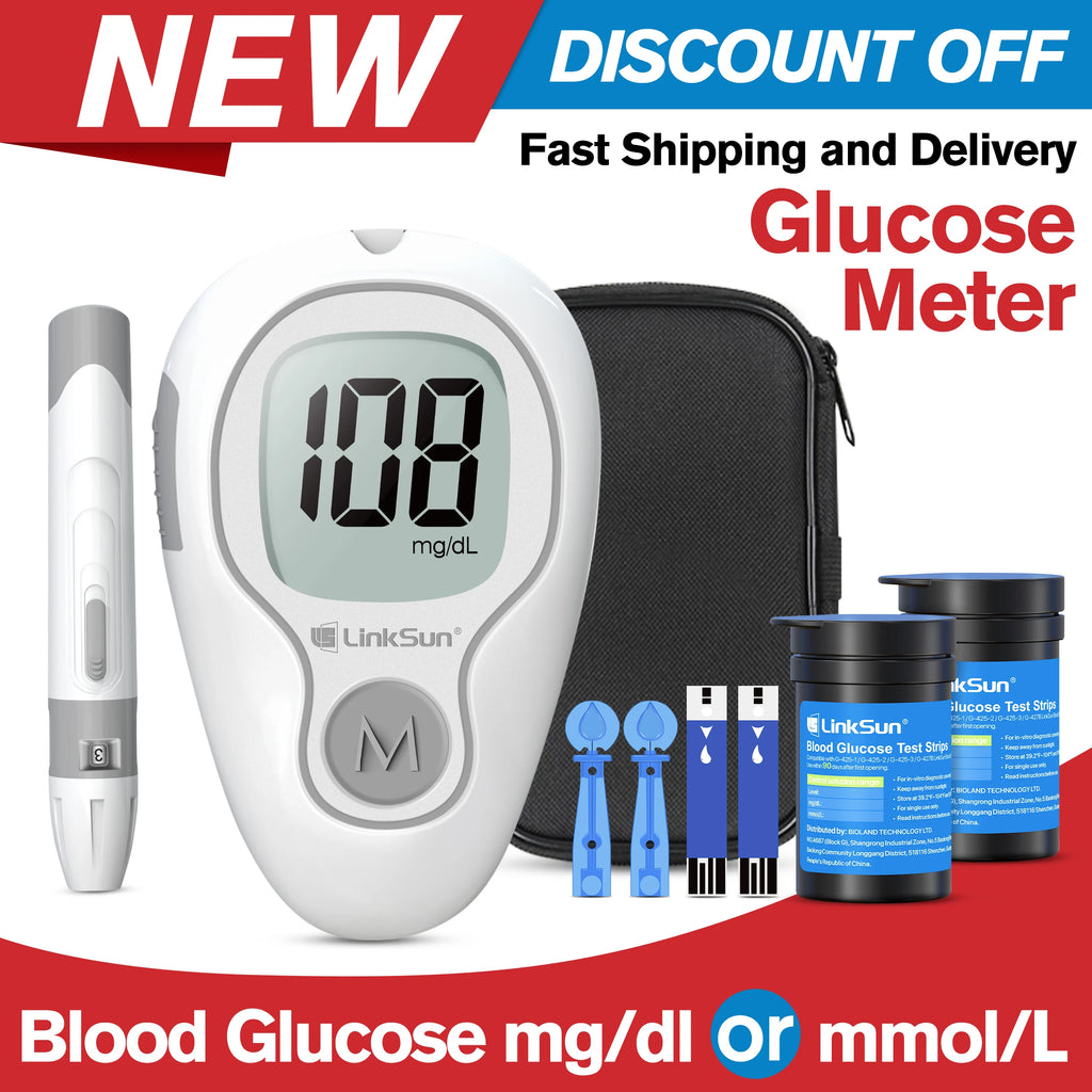 Blood Glucose Monitoring Diabetes Testing Machine Blood Sugar Meter Test Strips