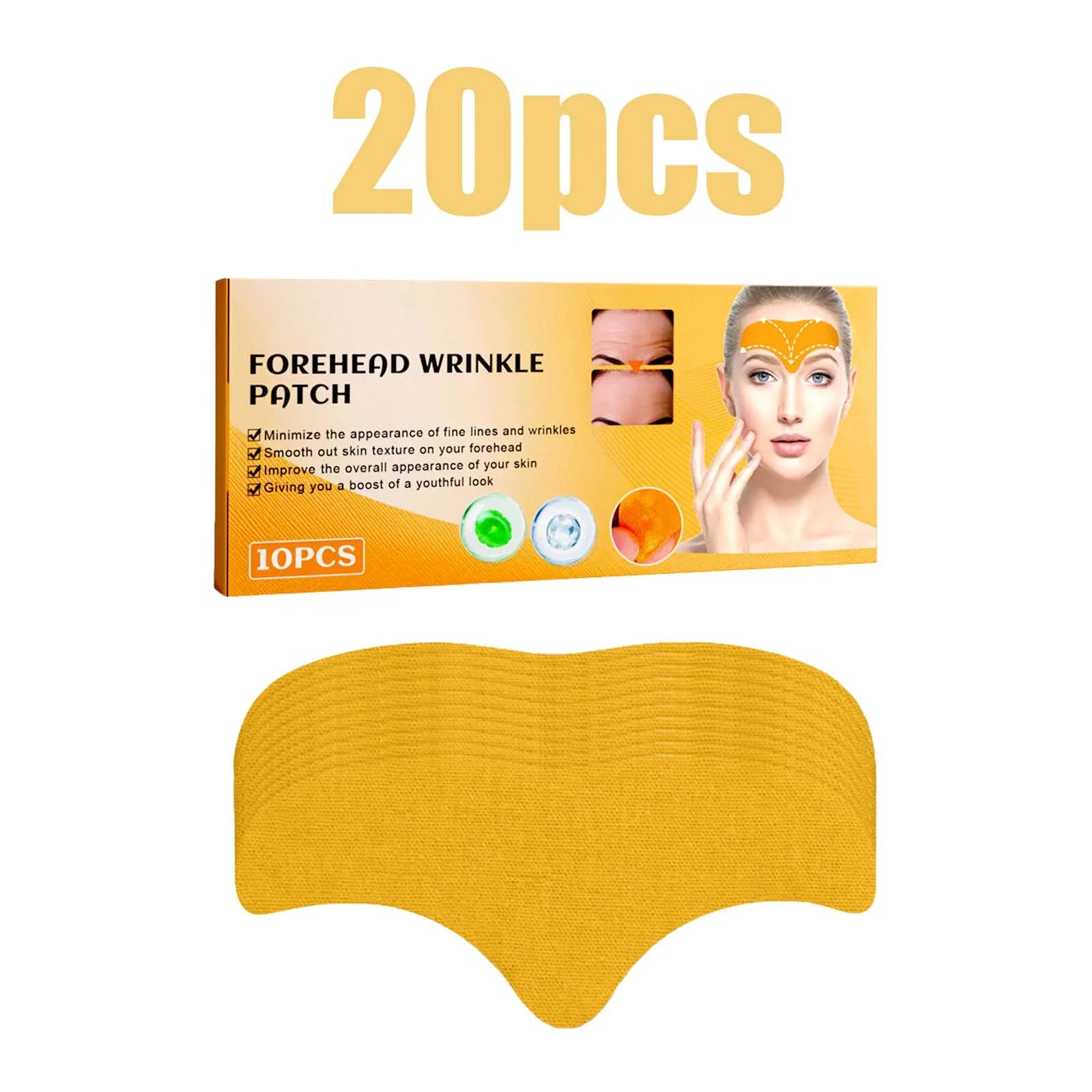 10Pcs Facial Smoothing Strips for Anti Wrinkle with Jojoba Oil Skin Lift